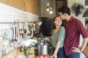 cena romántica sencilla